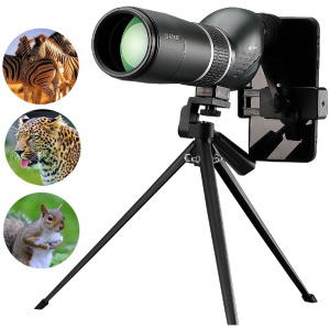 20-60X60 Spotting Scope for Target Shooting Range & Wildlife Viewing with Tripod Carrying Bag and Quick Phone Holder