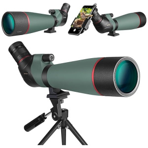 20-60x80 Spotting Scopes for Target Shooting, Spotter Scope for Wildlife Viewing Hunting Bird Watching - BAK4 Waterproof Spotting Scope with...