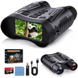 4K Digital Night Vision Goggles,Infrared Night Vision Binoculars for Adults,3.2'' Large Screen,8X Digital Zoom,Rechargeable Goggles Binoculars,32GB...