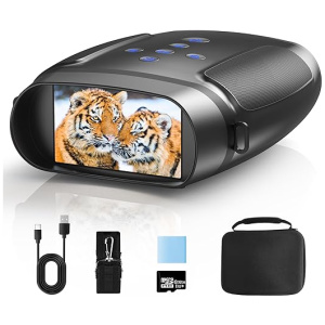4K Night Vision Binoculars Goggles - Infrared Night Vision in 100% Darkness with 10X Digital Zoom, 5000mAh Rechargeable for Camping Hunting and...