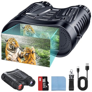 4K Night Vision Binoculars, Infrared Night Vision Goggles for Adults, 3.2'' Large Screen, 8X Digital Zoom, 32GB Card to Save Photos and Videos for...