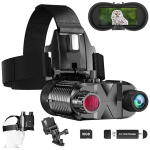 AILNJUC Head-Mounted Night Vision Goggles - Hands Free Rechargeable 1312FT Digital Infrared Night Vision Binoculars for Adults,8xDigital...
