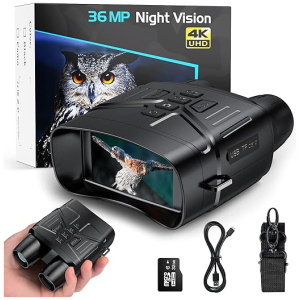 Anyork Night Vision Goggles for Hunting, 4K Infrared Night Vision Binoculars with Rechargeable Battery and Anti-Shake Motion Detection for...