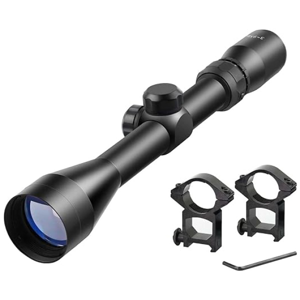 Beileshi 3-9x40 Optical Rifle Scopes with Rangefinder Reticle 20mm Mounts