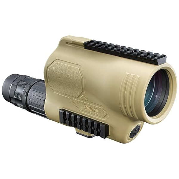 Bushnell 781545ED Legend T-Series Flp Spotting Scope with Mil-Hash Reticle, 15-45 x 60mm, Tan