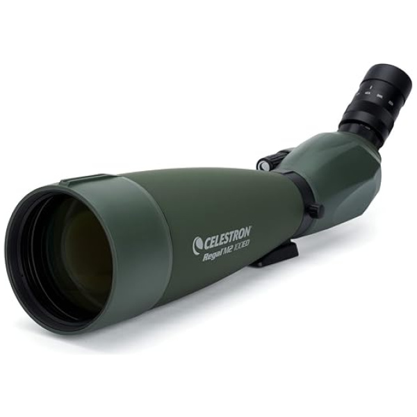 Celestron Regal M2 100ED Spotting Scope – ED Glass for Hunting, Birding and Outdoor Actvities – Phase and Dielectric Coated BaK-4 Prism – Fully...