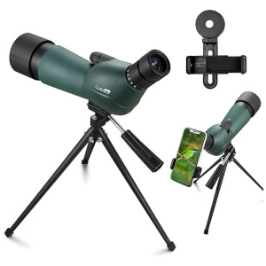 CLAVOLO HD Spotting Scope 20-60X60mm with Tripod, Phone Adapter & Carrying Bag, BAK4 Prism FMC Lens Waterproof for Target Shooting Hunting Bird...