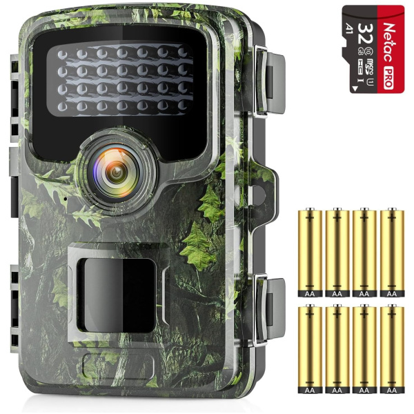 Coolifepro Trail Camera, 1520P 32MP Game Cameras with Night Vision Motion Activated Waterproof IP66, Trail Cam Comes with 8 AA Batteries & 32GB...