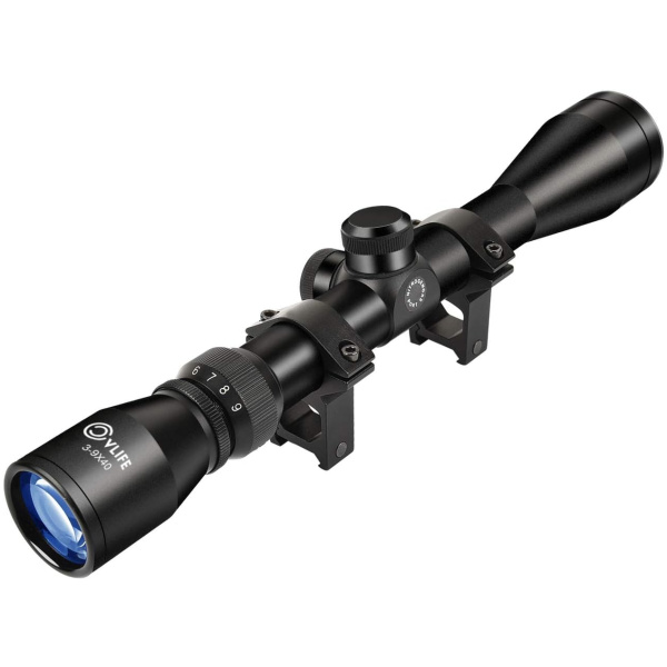 CVLIFE 3-9x40 Optics R4 Reticle Crosshair Scope with Free Mounts