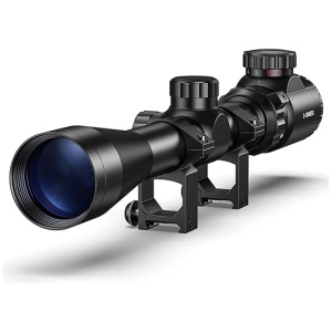 CVLIFE 3-9x40 Rifle Scope, Red & Green Illuminated Optical Scope for Hunting with Free Mounts