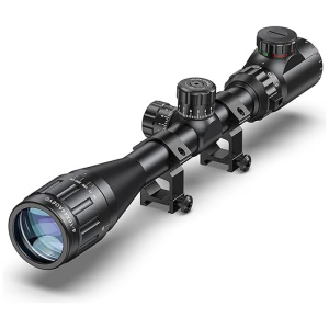 CVLIFE 4-16x44 Tactical Rifle Scope Red and Green Illuminated Built Gun Scope with Locking Turret Sunshade and Mount Included