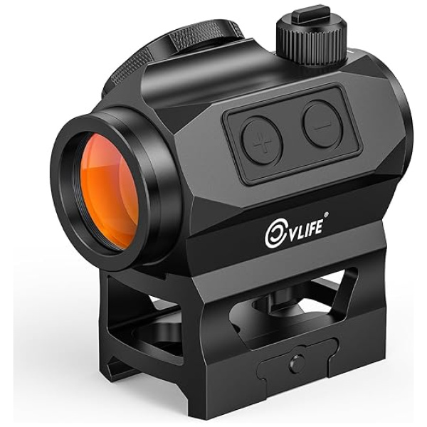 CVLIFE JackalHowl Red Dot Sight with Motion Awake and Auto Off, 1x20mm 2MOA Red Dot Rifle Scope with Absolute Co-Witness Riser, IPX7 Waterproof &...