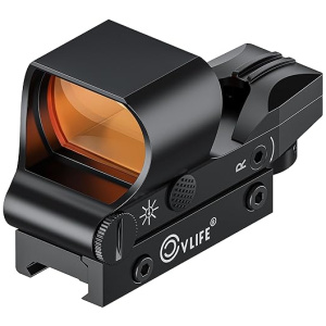 CVLIFE Reflex Sight, 1x28x40mm Red Dot Sight, 4 Adjustable Reticles Sight for 20mm Picatinny Rail, Red Dot Optics, Absolute Co-Witness
