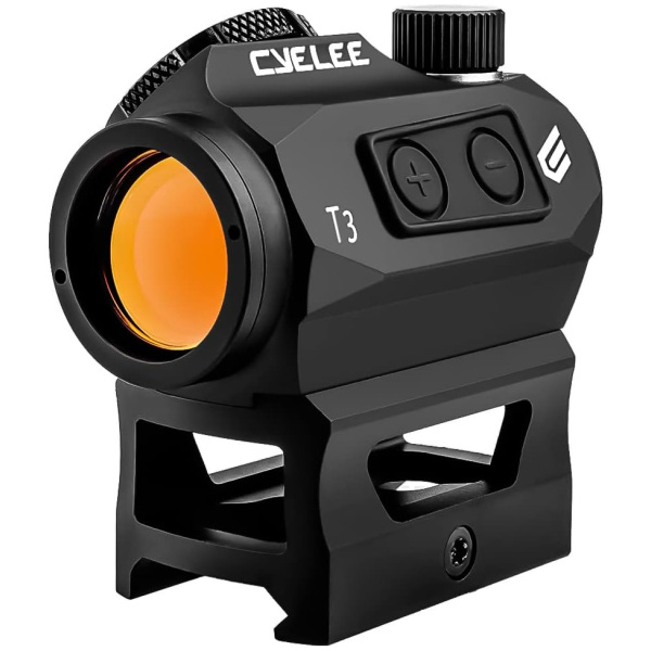Cyelee Red Dot Sight for Rifles, 1x20mm 2MOA Shake Awake Reflex Sight, Picatinny Gun Sight with Absolute Co Witness Riser