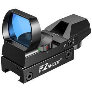 EZshoot Red Green Dot Gun Sight Scope Reflex Sight, 4 Adjustable Reticles Holographic Optic with 20mm Rail Mount