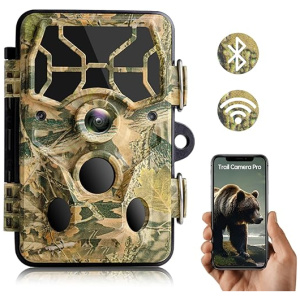 FOXGEEK WiFi Trail Camera, 30MP 1296P Hunting Wildlife Camera with Night Vision, IP66 Waterproof 0.3s Fast Trigger Speed Game Camera, Trail Camera...