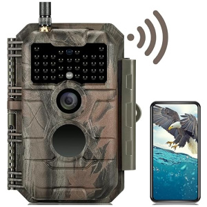 GardePro E6 Trail Camera WiFi 32MP 1296P Game Camera with No Glow Night Vision Motion Activated Waterproof for Wildlife Deer Scouting Hunting or...