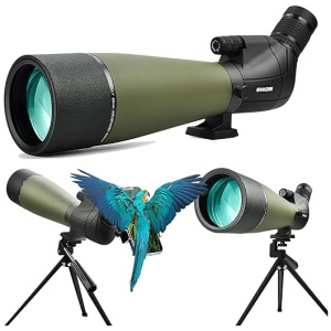 GOOCHIN 25-75x80 Spotting Scopes with BAK4 Lens, HD FMC Spotter Scopes with Tripod and Phone Adapter, Nitrogen-Filled Waterproof and Fogproof...