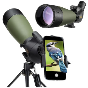 Gosky Updated 20-60x80 Spotting Scope with Tripod, Carrying Bag - BAK4 Angled Scope for Target Shooting Hunting Bird Watching Wildlife Scenery...