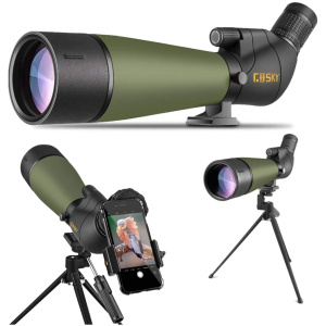 Gosky Updated 20-60x80 Spotting Scopes with Tripod, Carrying Bag and Quick Phone Holder - BAK4 High Definition Waterproof Spotter Scope for Bird...