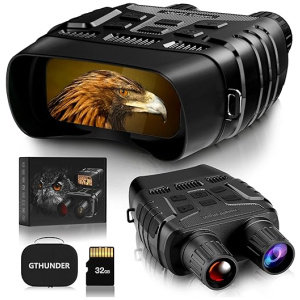 GTHUNDER Digital Night Vision Goggles Binoculars for Total Darkness—FHD 1080P Infrared Digital Night Vision, 32GB Memory Card for Photo and Video...