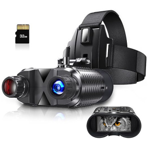 Hojocojo [2023 Upgrade] Night Vision Goggles with Head Strap Digital Infrared Goggles Compatible with Fast MICH Helmet for Airsoft Military Hunting...