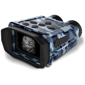 Hojocojo Mini Night Vision Goggles - Exclusive - Rechargeable Infrared Binoculars 2.4" IPS Screen 1312FT Viewing Distance in Dark Tactical Gear for...