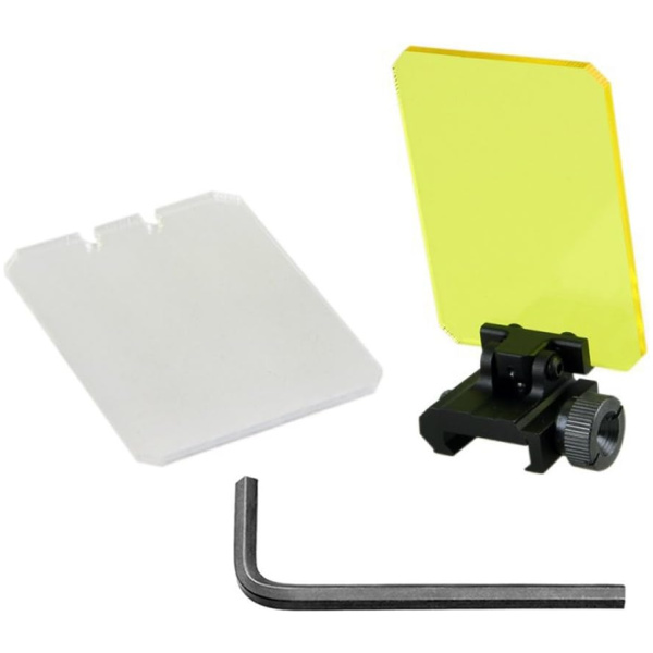 HooGou 3mm Thick Optic Scope Foldable Lens Shield Protector Fit 20mm Rail Mount for Aim Sports Reflex Sight Slider Cover Rifle Airsoft Tactical Red...