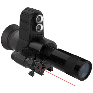 HUILIBAO Digital Night Vision Rifle Scope with Crosshair, 8-20X High Magnification Monocular, 20mm Photosensitive Lens, Red Light Auxiliary Sight,...