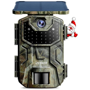 iZEEKER Solar Trail Camera 2.7K/1520P 30fps 36MP, Game Camera with 940nm No Glow Infrared LEDs, Trail Cameras with Night Vision Motion Activated...