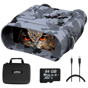 Jadfezy Night Vision Goggles Night Vision Binoculars for Total Darkness,Digital Infrared Night Vision with 3'' Large Viewing Screen and 64GB SD...