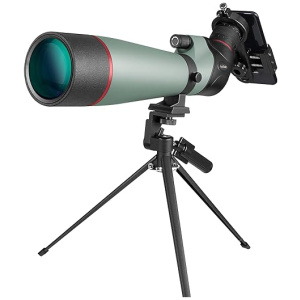 JoyDate Spotting Scopes with Smartphone Adapter, Carrying Bag, BAK4, Waterproof, Scope for Target Shooting Bird Watching Hunting Wildlife