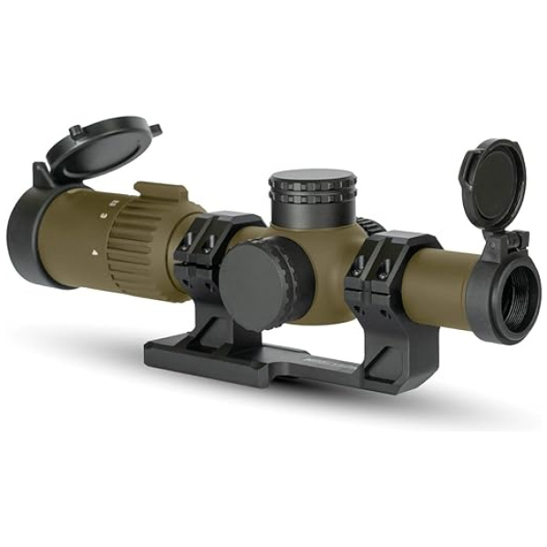 Monstrum Banshee 1-4x24 LPVO Rifle Scope with Offset Scope Mount