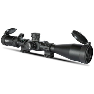 Monstrum Hornet 6-24x50 FFP Rifle Scope | Includes Zero Stop, Scope Level, and Detachable Sunshade