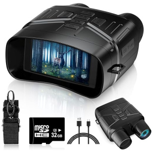 Night Vision Goggles - 4K Night Vision Binoculars for Adults, 3'' Large Screen Binoculars can Save Photo and Video with 32GB Memory Card &...