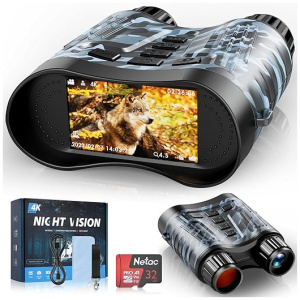 Night Vision Goggles, Digital Night Binoculars, Built-in 4000mah Battery, 4k Night Vision Binoculars, with 32GB Memory Card, Hunting Night Vision...