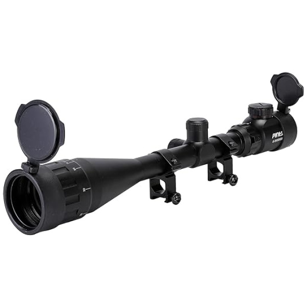 PINTY 6-24x50 Rifle Scope — AO Hunting Scope with Rangefinder Illuminated Optics Picatinny Mount Rings for Long Range Shooting Airsoft Sniper More...