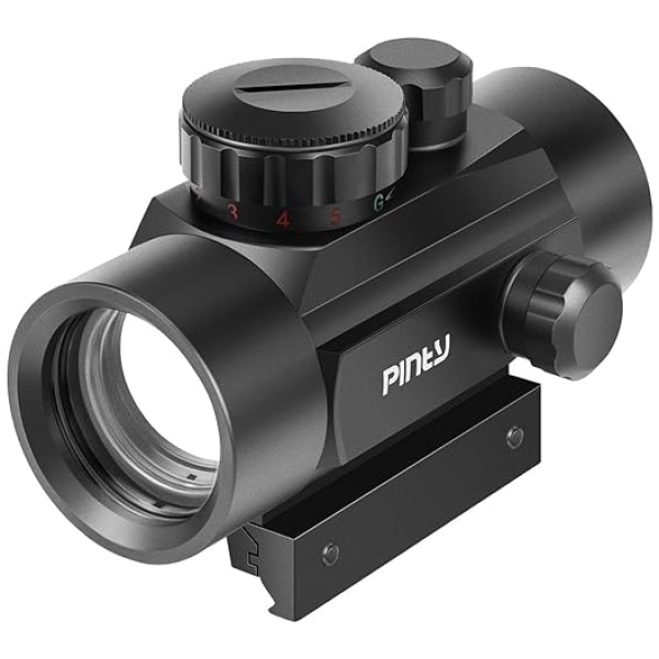 Pinty Tactical 1x40mm Reflex Red Green Dot Sight Riflescope, 4 MOA Rifle Optic Sight, Fits 20mm Picatinny Weaver Rail