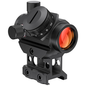 Red Dot Sight 1x20 Scope 4 MOA Micro Red Dot Gun Sight Rifle Scope with 1 inch Riser 20mm Mount
