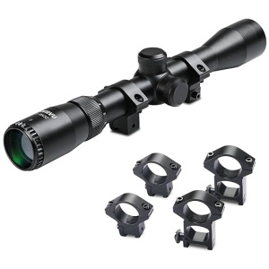 Rifle Scope 3-9X32, Green Lens, Fast Focus Eyepiece, Free 20mm and 11mm Ring Mounts, Air Rifle Scope, Airsoft Gun Scopes