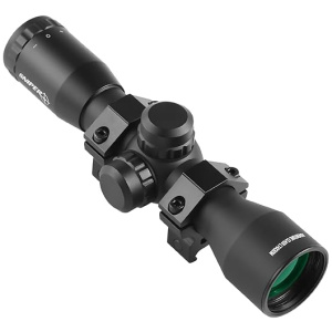 Sniper Compact Rifle Scope MT4x32 with Scope Rings, Hunting Scope, Crossbow Archer Scope