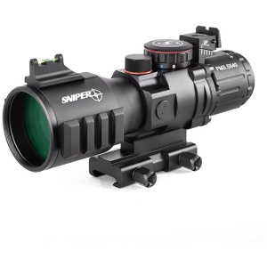 Sniper GII PM3.5X40HS Prism Scope Long Eye Relief Wide Angle Red/Green/Blue Illuminated