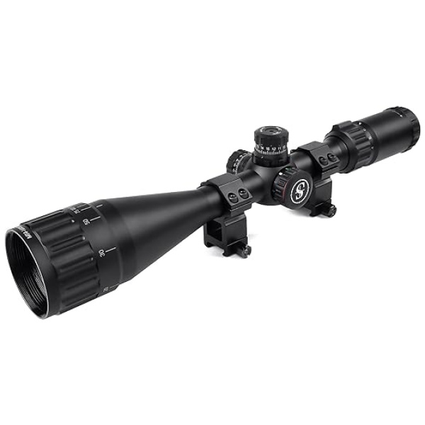 SNIPER MT 4-16X50 AOL Hunting Rifle Scope/Red, Green Illuminated Mil Dot Reticle/Fully Multi-Coated Lens/Wind and Elevation Adjust/Front AO Adjust...