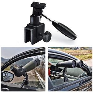 SOLOMARK Deluxe Vehicles Car Adjustable Window Mount for Spotting Scope Big Binoculars - Fully Metal