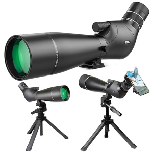 Spotting Scope 20-60x80, THREE TRIPING Dual Focusing ED Spotting Scopes with Tripod, Smartphone Adapter and Carrying Bag - Ultra High Definition...