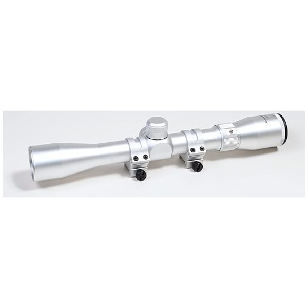 Stainless Chrome Silver Scope 3-9x32 for 10/22 1022 22 Auto with Weaver Style Scope Rings