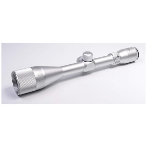 Stainless Silver Chrome Rifle Scope 4-12x40 AO Parallax Adjustable Objective with Weaver Rings