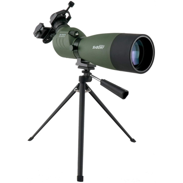 SVBONY SV14 Spotting Scope with Tripod,Angled Range Spotter Scope with Phone Adapter,Bak4 Prism,FMC,IPX4 Waterproof,High Definition,for Bird...