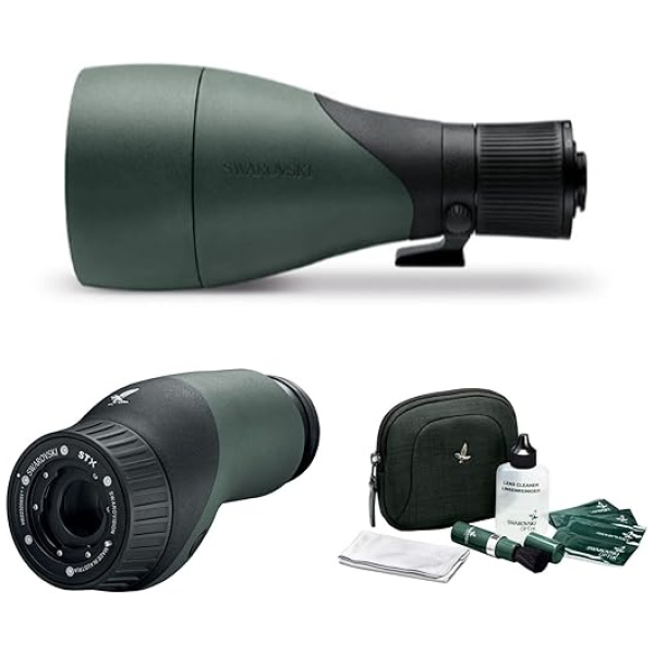 Swarovski STX Modular Spotting Scope with 115mm Modular Objective (Straight Scope) and Swarovski Optik Cleaning Kit (3 Items)