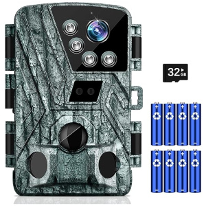 Trail Camera - 4K 48MP Game Camera with Night Vision, 0.05s Trigger Motion Activated Hunting Camera, IP66 Waterproof 130°Wide-Angle Powerful 4pcs...